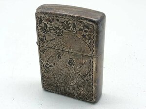 ■Zippo けいおん！ YUI 唯 オイルライター 2009年製 ゴールド 火花あり 中古【UW060147】