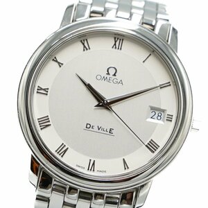 1円 稼働 極美品 OMEGA オメガ DE VILLE デビルプレステージ 4510.31 QZ クオーツ デイト 3針 シルバー文字盤 腕時計 メンズ 376620240521