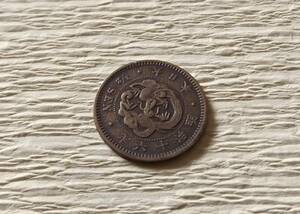 　半銭銅貨　　明治16年　　送料無料　　（10027）日本　古銭　貨幣　菊の紋章　骨董品　ポイント　近代　コイン　お金