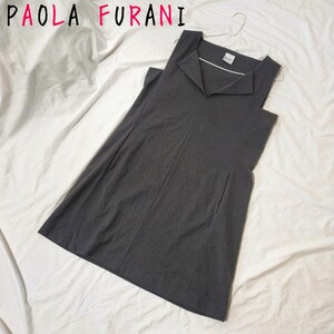 PAOLA FURANI パオラフラーニ ノースリーブワンピース Vネック 