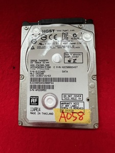 動作保証　HCC545050A7E380 500GB HDD 2.5インチ/AVコマンド/SATA/5400rpm 日立 ハードディスク (A058)