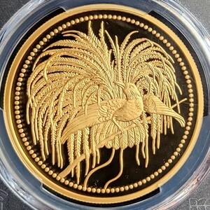 ★金貨【最高鑑定 2020年 極楽鳥金貨 PCGS PR70DCAM 鑑定 】パプアニューギニア 500K パラダイスバード 純金 31.1g 1oz 説明書 木製箱付き