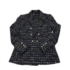 【美品】ZARA ザラ ミックス ジャケット テーラード カラーツイード M