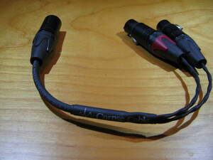 Corpse Cable/Cardas Audio Custom 4-Pin XLR Male to Dual 3-Pin XLR Female GraveDigger Adapter 新品