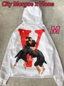 City Morgue x Vlone パーカー Dogs Hoodie M コラボ ビッグロゴ プルオーバー