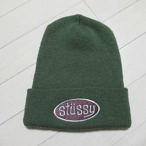 ★即決送込★ 80s OLD STUSSY CAP oldstussy オールドステューシー キャップ hat 帽子 ハット ビーニー ニット帽 Beanie カーキ