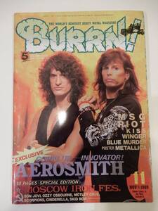 ▲▲「BURRN！　1989 11」Aerosmith、Bon Jovi、Motley Crue、Scorpions、Skid Row、Michael Schenker Group、WingerJohn Sykes