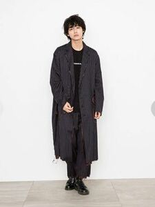 ★sulvam(サルバム) ストライプセットアップ/オーバーコートM ・ワイドパンツM/Wide PT/Over coat