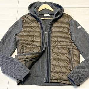 未使用級/Lサイズ●MONCLER MAGRIA TRICOT CARDIGAN モンクレール ニット 切替 ダウンジャケット マグリア トリコ カーディガン