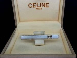 ◎№5507◎■良品■セリーヌ【ＣＥＬＩＮＥ】【シルバー・ゴールド】■ネクタイ ピン♪