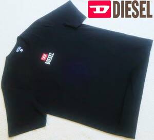 新品★ディーゼル DIESEL★大きいサイズ★ブラック グラフィック Tシャツ★オリジナル ロゴ プリント★黒 白 赤 XXL★623