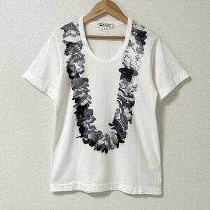 コムコム AD2012 COMME des GARCONS レイ 花飾り Tシャツ ホワイト 白 Sサイズ コムデギャルソン 半袖 カットソー Tee archive 4030014