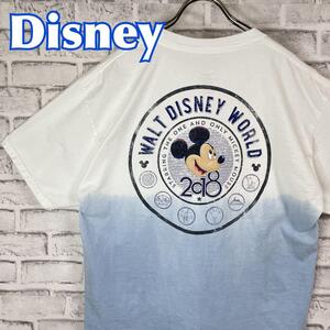 Disney ディズニー WDW 2018 バックプリント Tシャツ 半袖 輸入品 春服 夏服 海外古着 プリント キャラクター フロリダ ミッキー グーフィ