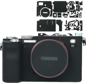 カメラ 保護レザーフィルム カメラ本体 保護フィルム Sony A7C カメラ 用 3M材料 マトリックスブラック