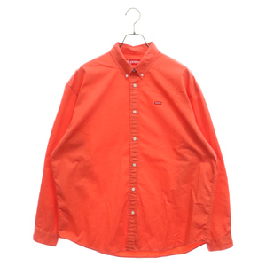 SUPREME シュプリーム 23AW Small Box Shirt スモールボックスロゴ 長袖ボタンダウンシャツ オレンジ