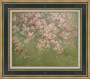 真作保証 藤井勉１０号桜 垂涎の最良期リアリズム最高傑作名典８００万ホキ美術館蔵画家 自然への愛が手に取るように伝わる名画 古径額高額