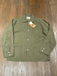 極美品 定価3.2万 ANDFAMILY PARAFIN DUCK JACKET XL OD オリーブ アンドファミリー パラフィンダックジャケット カバーオール