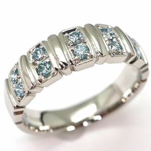 美品!!Ambrose(アンブローズ)《Pt900天然ダイヤモンドリング》S 8.0g 約16号 0.33ct ring 指輪 ジュエリー diamond jewelry blue ED5/EE5