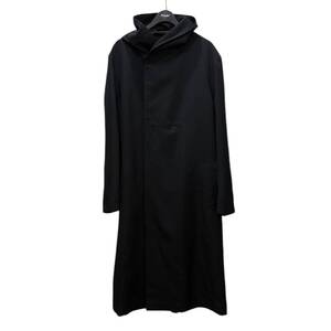 REGULATION Yohji Yamamoto(レギュレーション ヨウジヤマモト) ウールギャバフーデッドコートHX-C01-140 商品番号:8068000119674