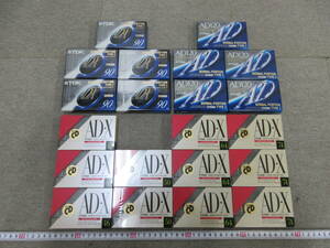 M【6-18】●7 電気店在庫品 TDK カセットテープ ノーマル 21本まとめて AD-X46・50・64・74・90 AD120 未使用長期保管品