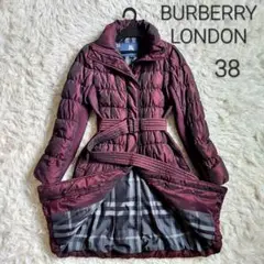 [美品]　BURBERRY LONDON　ダウンコート　メガチェック　ベルト付き