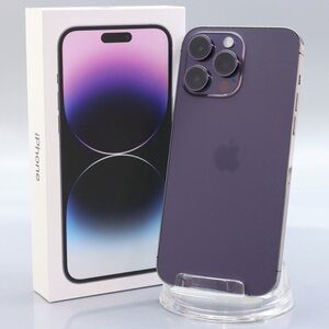 Apple iPhone14 Pro Max 128GB Deep Purple A2893 3L314J/A バッテリ94% ■SIMフリー★Joshin8555【1円開始・送料無料】