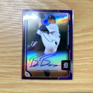 2015 Bowman Draft Beau Burrows auto purple refractor 250枚限定