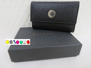 〔COLOURS〕 美品■６連キーケース■型押しカーフ■ブラック■ＢＶＬＧＡＲＩ