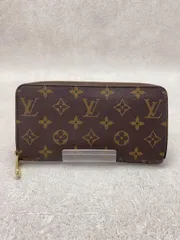 LOUIS VUITTON 2)ジッピー・ウォレット_モノグラム・キャンバス_BRW_フューシャ PVC ブラウン M41895