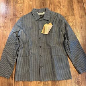 新品★PIKE BROTHERS ヒッコリージャケット　Ｌサイズ　ROAMER JACKET グレーウォバッシュ　ウォバッシュデニム