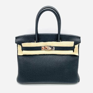 エルメス HERMES バーキン 30 トリヨンクレマンス 黒 ブラック レザー □R 箱付き 保存袋付き レディース 美品 ハンドバッグ6-8-13