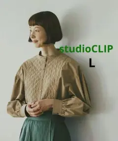 studioCLIPキルトクラフトブラウス L