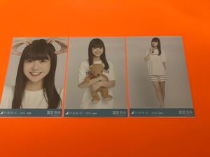 冨里奈央　乃木坂46 夏パジャマ　ランダム生写真　3種コンプ