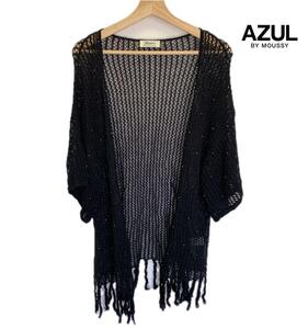 3973 美品 AZUL by moussy メッシュカーディガン 半袖 M