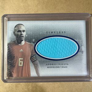 Futera Unique World Football Nostalgia 2023 Andres Iniesta Patch Card /10 バルセロナ時代ローマ戦着用 試合明記