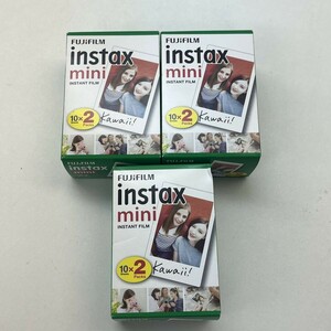 H006-□ FUJIFILM フジフィルム instax mini 3点 セット まとめ チェキ インスタントフィルム ISO 800 10Sheets×2Packs 未開封