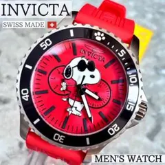 インビクタ 限定品レア INVICTAメンズ腕時計 新品 スヌーピー レッド 赤