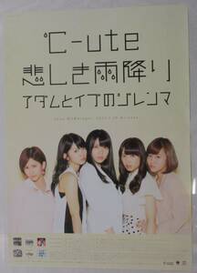  ℃-ute 悲しき雨降り/アダムとイブのジレンマ ポスター 2013 矢島舞美 中島早貴 鈴木愛理 岡井千聖 萩原舞 ハロプロ B2★Y0146