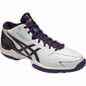 1.6万★未使用 タグ付 アシックス asics バスケットボールシューズ GELBURST RS 2 Z ゲルバースト RS 2 Z ホワイト×パープル US8.0 JP26