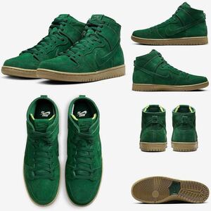 国内正規品 送料無料 NIKE SB DUNK SUEDE DECON GORGE GREEN 26.5cm skate zoom AIR gucci color グリーン ダンク ハイ 緑 スエード