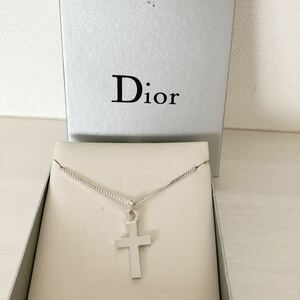 christian Dior クリスチャンディオール D20269 クロスネックレス 箱あり 中古 　自宅保管品 
