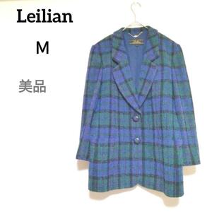 美品 【Leilian】 レリアン テーラードジャケット M　パープル 9号