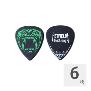 ギターピック 6枚 セット ジムダンロップ 1.14mm Hetfield Black Fang JIM DUNLOP ジムダン