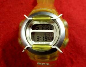 GS5J8）★完動腕時計★CASIO カシオ BABY-G Gショック系★BGＲ- 200黄◎優しいイエロー系のフォルムです♪