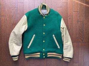 超美品 WHITESVILLE WOOL MELTON AWARD JACKET ホワイツビル ウールメルトンアワードジャケット スタジャン Size L