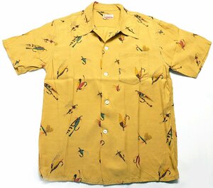 cushman (クッシュマン) Rayon Open Shirts - Lure - / レーヨンオープンシャツ ルアー柄 Lot 25252 美品 size S / アロハシャツ