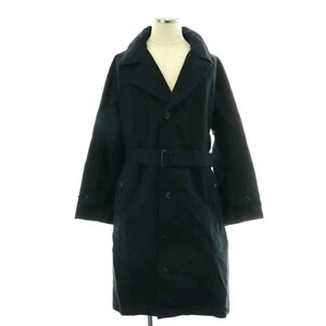 エンジニアードガーメンツ Engineered Garments コットンダブルクロス コート COTTON DOUBLE CLOTH COAT ロング シングル ベルト S 紺