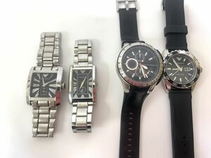 【ジャンク】EMPORIO ARMANI EXCHANGE アルマーニ メンズ 腕時計 不動 現状品 おまとめ セット KD