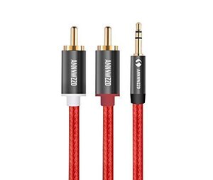 LinkinPerk RCA 3.5mm 変換 オーディオケーブル 赤白 オス to 2*オス RCA ケーブル Y スプリッタ TV