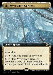 MTG ■土地/英語版■《マイコシンスの庭/The Mycosynth Gardens》▲拡張アート▲ ファイレクシア：完全なる統一 ONE